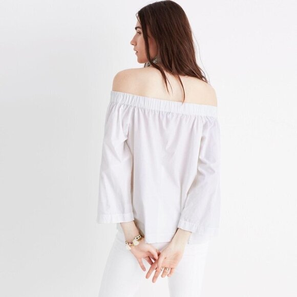 Madewell  White Clean Off the Shoulder Top Size XXS - Picture 2 of 10